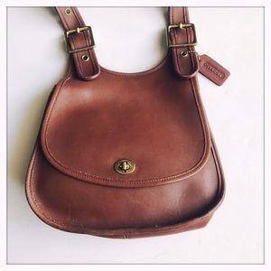 Vintage Coach Crossbody Saddlebag Purse Handbag